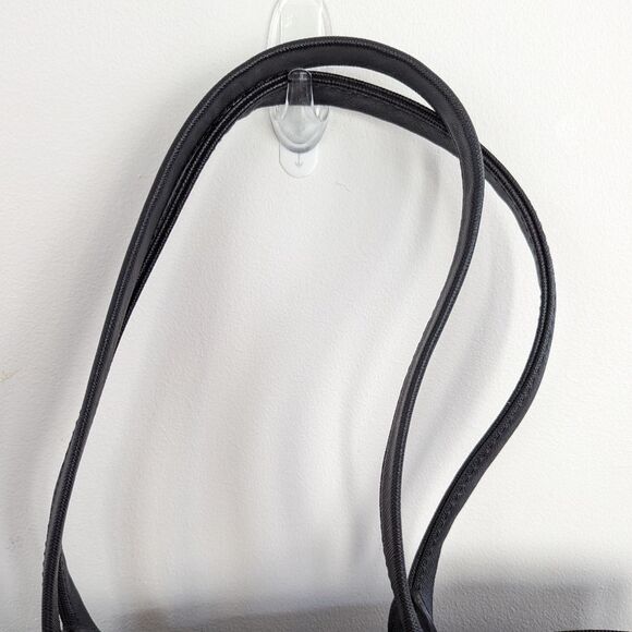 Michael Kors Kelsey Black zip top luggage tote shoulder bag vinyl - Picture 5 of 9